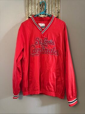 MLB St. Louis Cardinals Red Windbreaker